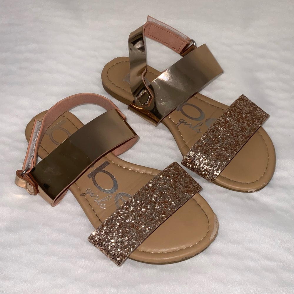 Girl’s Bebe Girls Rose Gold Sandals Size 13